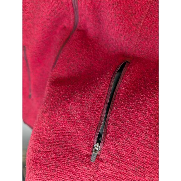 L.L.Bean Burgundy Red Fleece Jacket Full Zip Soft Cozy Fall Large Regular - Picture 4 of 7